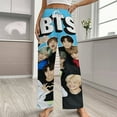thumbnail image 2 of Kpop BTS Womens Comfy Pajama PJ Pants Lounge Pants Sleepwear Drawstring PJ Bottoms Pants, 2 of 7