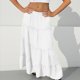 thumbnail image 5 of Vestido de Verano Midi Longitud Color Sólido Relajado Deportes Elástico de la Cintura Nudo Falda Completa para Niños, 5 of 8