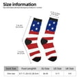 thumbnail image 3 of Women Crew Graphic Print Tube Socks Baseball Lace Flag Pattern Design Ladies Socks, 3 of 7