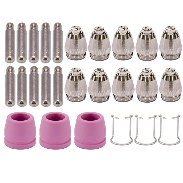 26Pcs for Ag-60 0.8mm Plasma Cutter Cutting Torch Tip Nozzles Consumables Kit