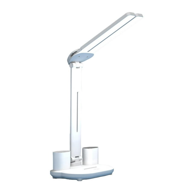 Lámpara de mesa LED Lámpara de escritorio Recargable por USB con Portalápices Luz de lectura de noche Luz de escritorio para dormitorio Dormitorio