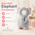thumbnail image 7 of Head Protector Backpack, Adjustable Cartoon Animal Walking Cushion Backpack, Soft Wearable Plush Pad for Supervised Walking Practice, Elephant Design, 18M+, 7 of 7