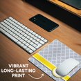 thumbnail image 6 of 3dRose, Your personal name initial letter G - monogrammed grey quatrefoil pattern - personalized yellow gray, MousePad, 6 of 7