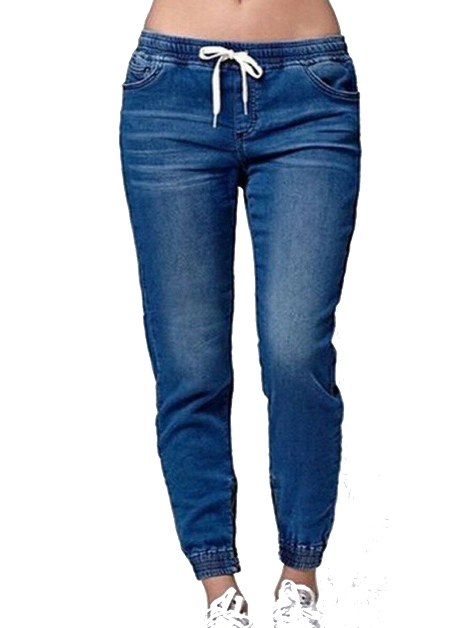 women's elastic waist jeans walmart