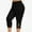 Black, variant on Kiplyki Womens Plus Size Capris Women's Comfortable Cropped Leisure Time Pants Sweatpants Yoga Pants