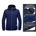 thumbnail image 3 of Little Donkey Andy Men’s Lightweight Breathable Hooded Windbreaker Golf Jacket Windproof UPF50+ for Running Travel Hiking Navy Size XL, 3 of 6