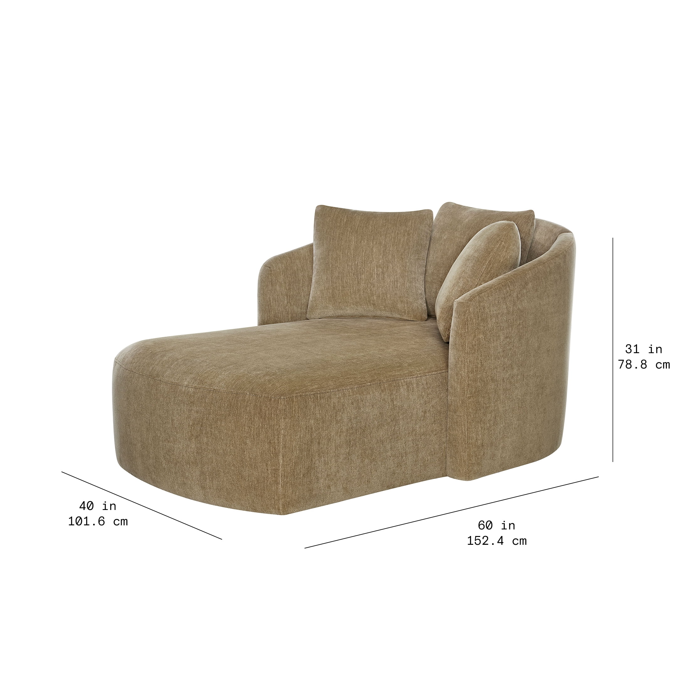 Beautiful Drew Chaise by Drew Barrymore, Latte