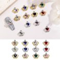 thumbnail image 5 of dianhelloya 10Pcs Shiny Love Heart Nail Rhinestones Multicolor Alloy Crown Nail Charms Jewelry Accessories Ornaments DIY Nail Art, 5 of 8