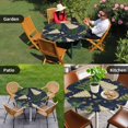 thumbnail image 4 of Christmas Tree Round Tablecloth for 36-44 Inch Tables, Fitted Table Cover with Elastic Edge, Navy Blue Green Xmas Tree Winter Waterproof Outdoor Table Cloth Protector for Patio Garden Dinner Picnic, 4 of 9