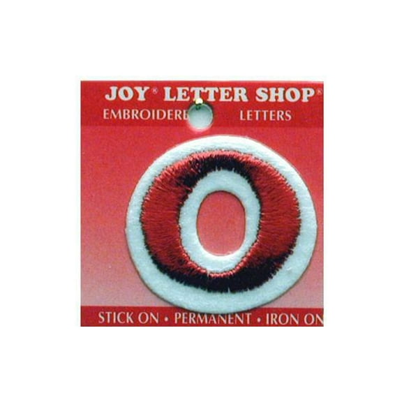 Joy Applique Letter Iron On Cooper 1.5" Red O