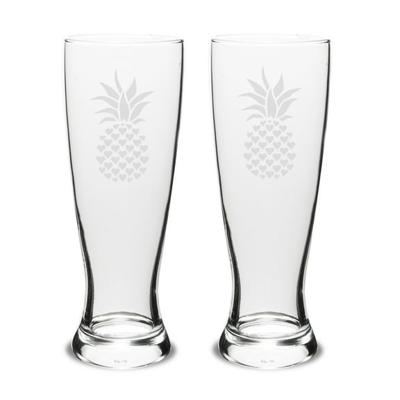Pineapple 23 oz University Beer Pilsner - Set of 2