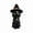 A, variant on Black Cat Resin Statue Halloween Tabletop Decor, Witch Figurine for Mantel Fireplace Countertop Display