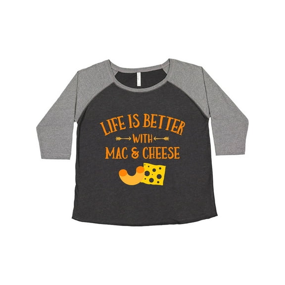 Inktastic Life's Better Mac & Cheese Women's Plus Size T-Shirt