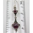 thumbnail image 3 of SilverStarJewel 925 Sterling Silver Red Garnet 2 Gemstone Factory Direct Earrings 1.8" Oxidized, 3 of 3