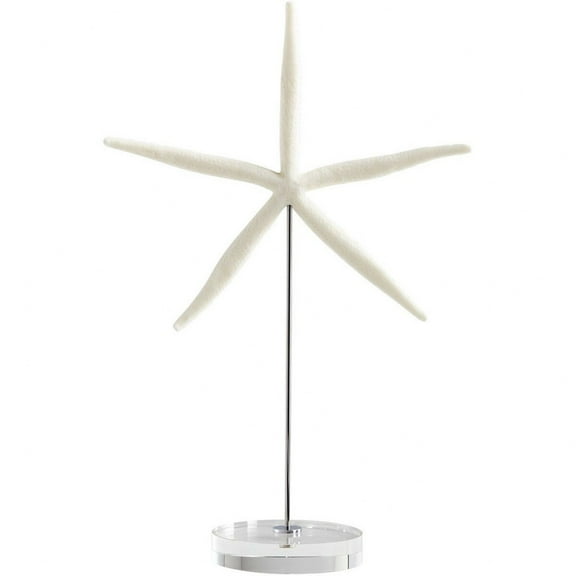 Cyan Design 09125 Under The Sea Crystal, Iron And Resin Starfish Statue - White
