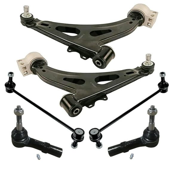 Detroit Axle - 8pc Front End Control Arms Kit for 2014-2018 Chevrolet Impala 2 Lower Control Arms with Ball Joints 2 Sway Bar End Links 2 Outer Tie Rods 2015 2016 2017 Replacement