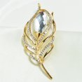 thumbnail image 1 of Broche Vintage Pin Pecho Forma Forma De Insignia Ramillete Pin Alloy Con Rhinestone Turquesa Elegante Joyería - 2 2 Fernando Pin de broche de hoja, 1 of 8