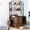 brown, variant on Home Litter Box Enclosure with 2 Storage Shelves Hidden Cat Litter Box Furniture with Scratch Pad, Indoor Cat House Kitty Box Washroom Cat Bookshelf Cabinet