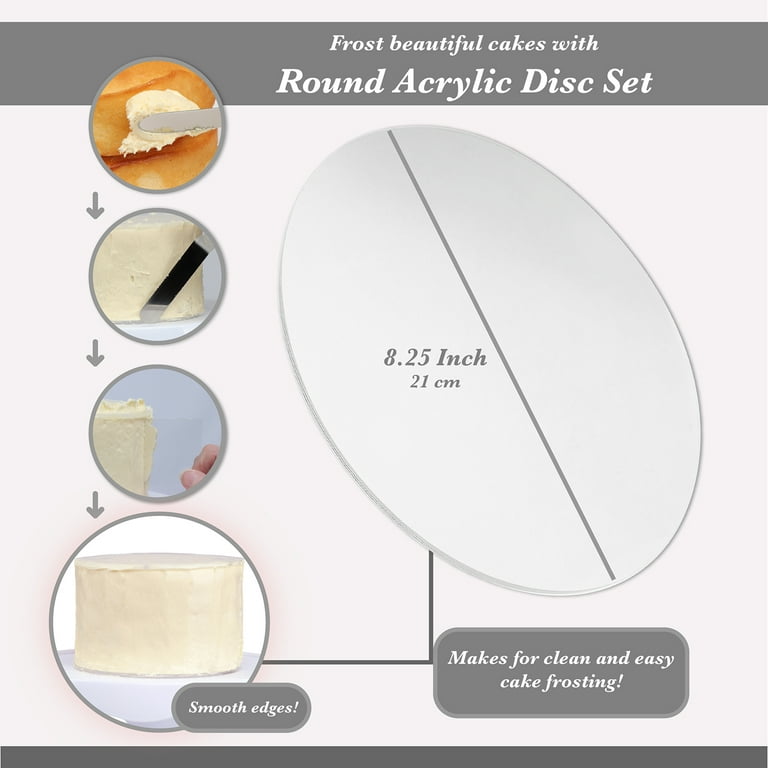 Acrylic disc 7.25 set of 2 - Bake Your Cakes
