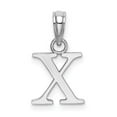 thumbnail image 1 of Diamond2Deal 14K White Gold Block Letter X Initial Pendant for Women, 1 of 6