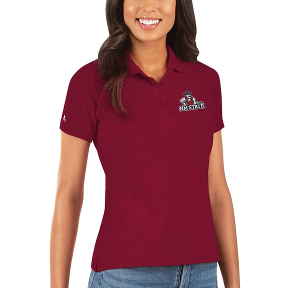 Women's Antigua Crimson New Mexico State Aggies Legacy Pique Polo