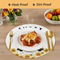 thumbnail image 4 of Gnomes Sunflowers Round 13 Inch Placemats Set of 8, Country Yellow Floral Bees Daisy HeatResistant Non Slip Place Mats for Dining Table, Wipeable Braided Kitchen Table Mats for Housewarming, 4 of 9