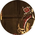 thumbnail image 1 of Ahgly Company Indoor Round Abstract Orange Modern Area Rugs, 7' Round, 1 of 4
