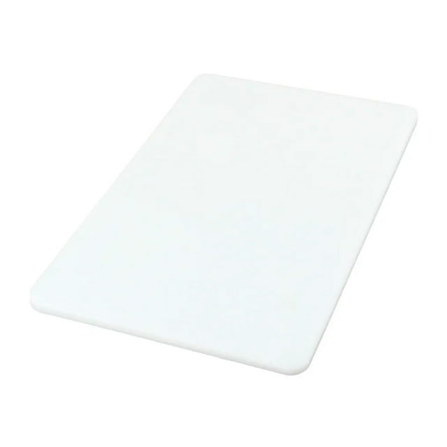 tabla para picar cocina profesional 29 x 19 cm vencort Blanco polipropileno rectangular 29 x 19 cm, vista en 3/4 desde arriba; superficie lisa con esquinas redondeadas y 1 cm de grosor, antideslizante, libre de BPA y apta para lavavajillas, unidad por envase. Suele emplearse también como tabla auxiliar para montaje de platos.