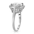 thumbnail image 2 of Galaxy Gold 14K Solid White Gold Cushion Cut 5.2 CTW Ring with Natural Diamonds and Natural White Topaz (7.5), 2 of 2