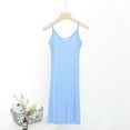 thumbnail image 4 of Sleeveless Nightgowns for Women Spaghetti Strap Sleepwear Sexy Sleep Dress Chemise Pajama Dress Light Blue L, 4 of 4