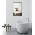 thumbnail image 5 of Kate and Laurel Sylvie Highland Cow in Tub Color Framed Canvas Wall Art by Amy Peterson Art Studio, 23 x 33, Gray, Farmhouse Inspired Animal Art for Wall, 5 of 6