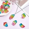 thumbnail image 4 of 200g Rainbow Titanium Coated Rough Crystal Point Raw Rock Quartz Cluster Specimen Stones No Hole Dyed Tourmaline Plating Natural Quartz Crystal Beads for Crafts Decor Vase Filler about 12 Pcs, 4 of 9