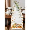 thumbnail image 2 of Orange Thanksgiving Table Runner Pumpkins Maple Leaves Autumn Tablerunners 16 x 72 Inch, Table Decorations Tabletop Scarf for Summer Gathering Holiday Farmhouse Kitchen Dining Decor, 2 of 6