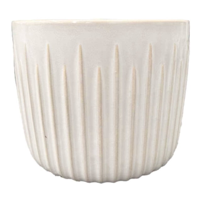 Maceta Home Trends 15 x 15 cm Rayas Blanco