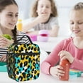 thumbnail image 6 of Leopard Print Yellow Blue Lunch Box - Insulated Lunch Bags for MenWomenWomenMen Detachable Handle Lunchbox Meal Tote Bag, 6 of 7