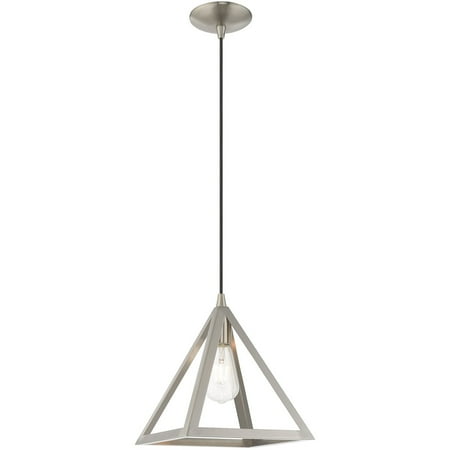 

Mini Pendants 1 Light Fixtures With Brushed Nickel Finish Steel Material Medium 16 60 Watts