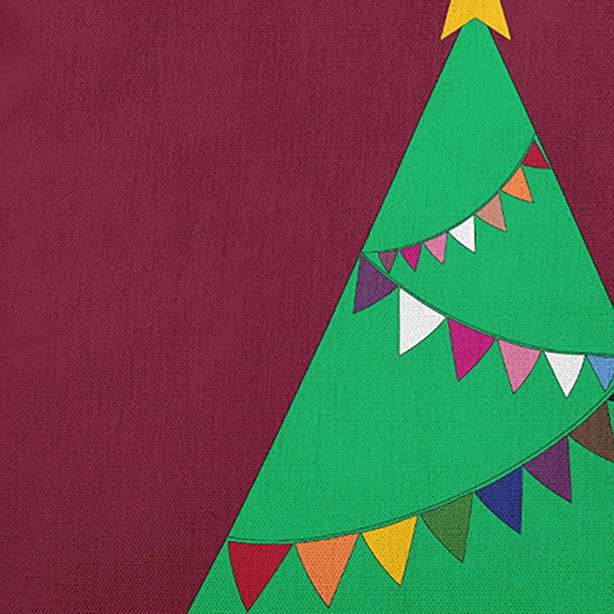 16" x 16" Simply Daisy Pride Garland Tree Polyester Accent Pillow, Maroon (1 Count)