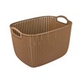 thumbnail image 1 of Cesta de plástico con textura de ratán Signoraware | Atractivo diseño texturizado estilo ratán | Diseño ligero y duradero | Cesta de almacenamiento multiusos para cocina, baño, oficina y hogar (16 lit, 1 of 2