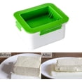thumbnail image 3 of Prensa de Tofu, molde de plástico artesanal, transformación de soja, caja de drenaje de prensa elegante casera, pequeña bandeja de cocina para el hogar, 3 of 5