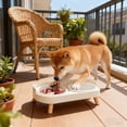 thumbnail image 3 of Elevated Dog Bowl Set - Double Dog Feeding Bowls with Stand Splash Proof - Raised Dishes for Food and Water,Easy to Clean - Ideal for Small to Medium Dogs(3.9"*6.7"*12.8",Black), 3 of 4