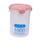 thumbnail image 4 of Recipiente hermético de plástico apilable para almacenar alimentos secos y cereales, de 1000 ml, para organizar la cocina, color rosa, 4 of 12