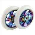 thumbnail image 3 of 2 Pcs Roues de Scooter 110mm Remplacement Aluminium Résistant à l'Usure Pièces de Scooter Acrobatique Accessoires de Scooter, 2 * Roues, Blanc, 3 of 8