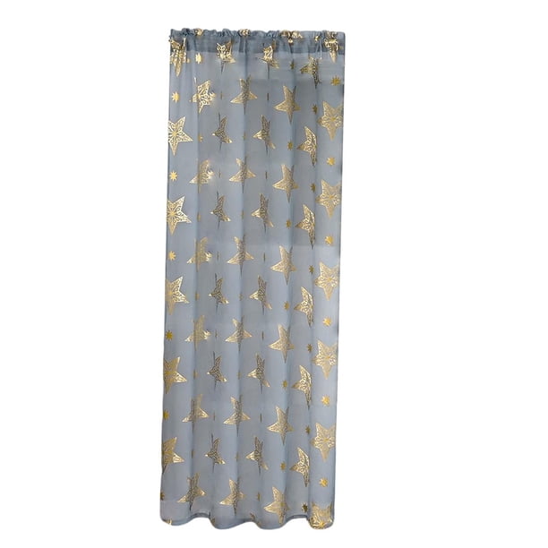 Cortinas modernas para ventana, decoración de lujo, cortinas con estampado de estrellas, duraderas para sala de estar, oficina, comedor, dormitorio 100x130cm Macarena Cortina de gasa
