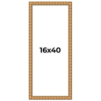 16x40 Frame Gold Real Wood Picture Frame Width 1.5 inches | Interior Frame Depth 0.5 inches |