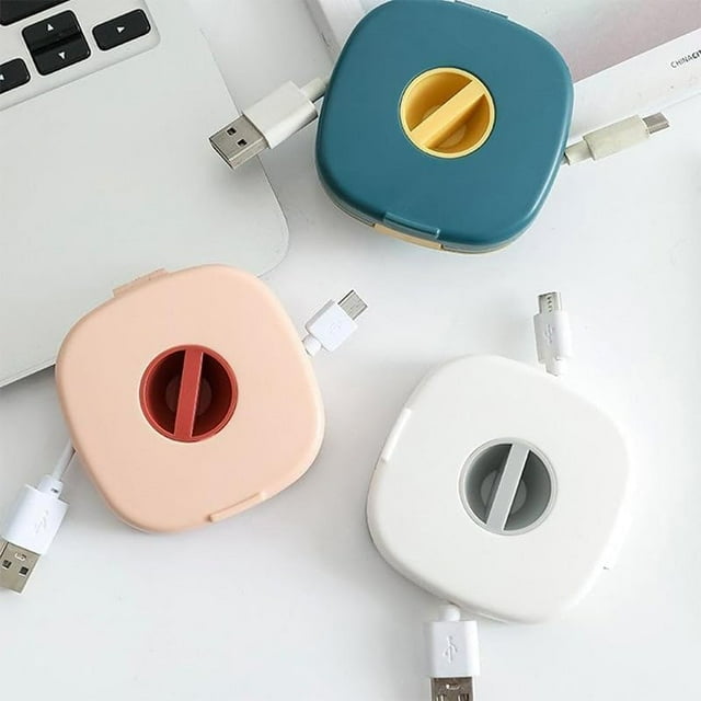 2 in 1 Cable Winder with Phone Stand, Durable Cable Organizer and Charging Stand, Upgrade Mini Retractable Portable Efficient Cable Winder, for Charging Cable Case Earphones USB Wires (3PCS)