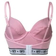 thumbnail image 2 of CHIARA FERRAGNI Sujetador de Mujer, Bralette - con Aros, cintura con Logotipo, Algodón elástico Rosa S (Small), 2 of 2