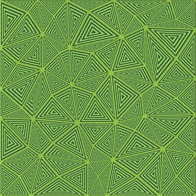 Ahgly Company Machine Washable Indoor Square Transitional Bright Green Area Rugs, 5' Square