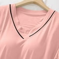 thumbnail image 5 of Zedker Pajamas for Women Long Nightgowns with Pockets Plus Size Short Sleeve House Dresses Pink Plus XL, 5 of 8