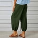thumbnail image 5 of ICHUANYI Clearance Fashion Women Summer Casual Loose Cotton And Linen Pocket Trousers Pants(Army Green, XL) ICHUANYI WER2023081016541, 5 of 8