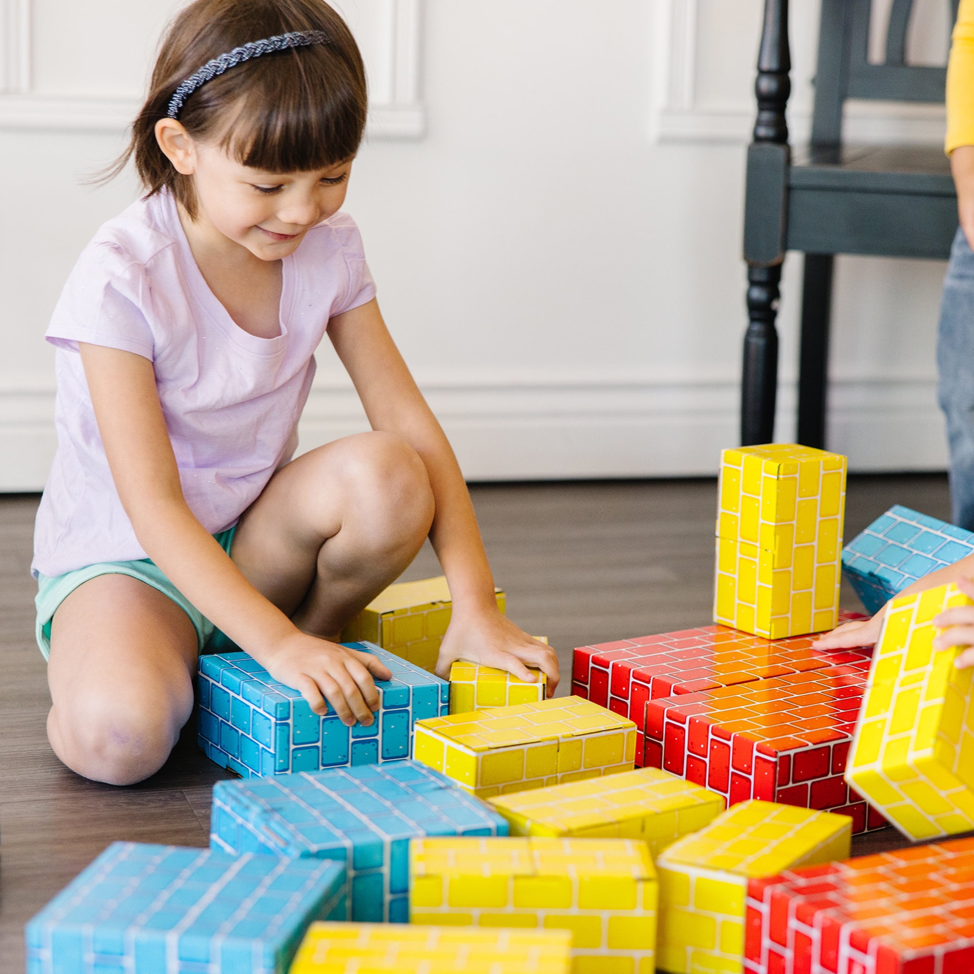 Melissa Doug Toy Set Extra Thick Cardboard Building Blocks 24 Blocks in 3 Sizes FSC Certified Walmart